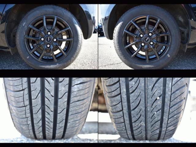 １６５／７０Ｒ１４　タイヤの溝もまだまだ残っております　☆タイヤに関しましても、残り溝やヒビの程度が基準値以下の場合は、新品交換にてご納車をさせて頂きます☆