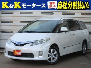 エスティマハイブリッド X 関東仕入 4WD 電動スライドドア ETC