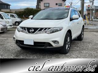 ムラーノ 2．5 250XV FOUR モード ビアンコ 4WD ナビ Bカメラ サンルーフ 白レザー ETC   フルセグTV クルーズコントロール パワーシート シートヒーター ドライブレコーダー サイドカ