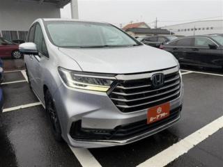 オデッセイ 2．0 e：HEV アブソルート EX 禁煙車 後席モニター 純正10インチナビ 全周囲カメラ ジェスチャーコントロールパワースライドドア OP黒革シート 電動リアゲート ホンダセンシング ETC2．