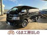 ハイエースバン 2．8 スーパーGL ダークプライムII ロングボディ ディーゼルターボ 4WD 検1年 1オーナー 乗用使用車 TRDバンパーホイールマッドガード 両側電動 ベッドキット ETC カープレイ