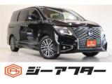 エルグランド 2．5 250ハイウェイスターS 4WD レンタアップ／茶半革シート／純正OPナビ／両側電動スライドドア／エマージェンシーブレーキ／バックカメラ／ETC／LEDヘッドライト／オートライト／Blueto